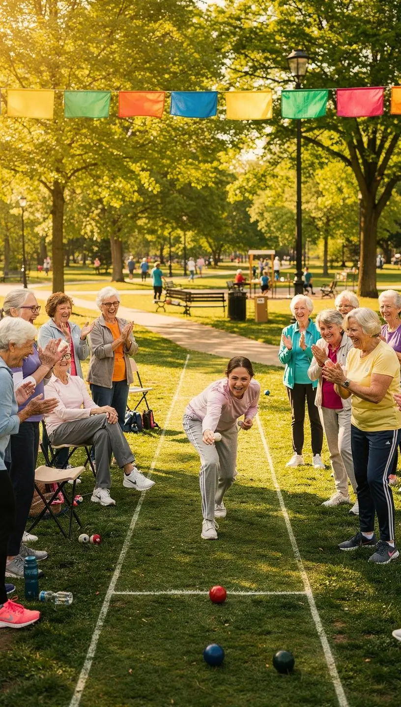 Group activities fostering mental well-being in older adults.